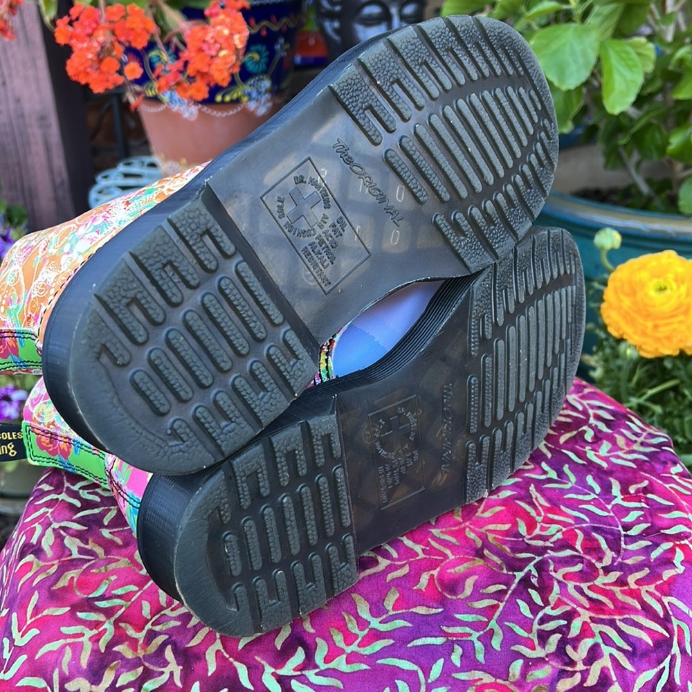 Dr. Martens Colorful Retro Psychedelic Pascal Daze Floral Combat Boots EC 🥰 - Picture 16 of 17